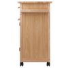 Hackett Kitchen Cart with Storage Cabinet, Drawer & Rolling Casters