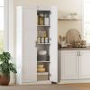 HOMCOM Kitchen Pantry Cabinet | Adjustable Shelves & Soft-Close Doors
