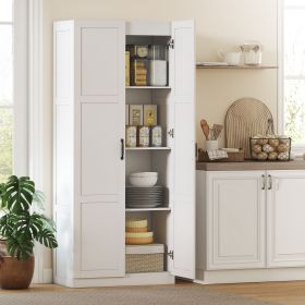 HOMCOM Kitchen Pantry Cabinet | Adjustable Shelves & Soft-Close Doors