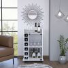 Multifunction Rolling Storage Cabinet with Glass Door & Cubbies