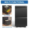 2-Drawer Mobile File Cabinet with Lock & Rolling Casters