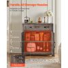 Farmhouse Coffee Bar Cabinet with Barn Doors, Drawer & Adjustable Shelves