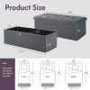 43" Folding Storage Ottoman Bench with Hidden Storage