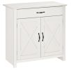 Farmhouse Buffet Cabinet with Barn Doors & Adjustable Shelf