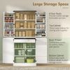 72" Farmhouse Kitchen Pantry Cabinet with Door Shelves & Drawer
