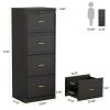 4 Drawer Locking Vertical File Cabinet for Home & Office Storage