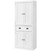 72" Farmhouse Kitchen Pantry Cabinet with Drawer & Adjustable Shelves