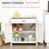 Farmhouse Buffet Cabinet with Barn Doors & Adjustable Shelf