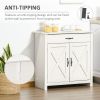 Farmhouse Buffet Cabinet with Barn Doors & Adjustable Shelf