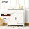 Farmhouse Buffet Cabinet with Barn Doors & Adjustable Shelf