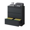 Eco-Friendly 3 Drawer Steel Lateral File Cabinet with Lock, 330 lb Capacity