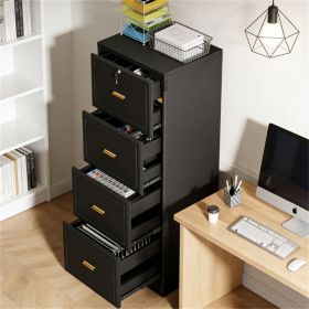 4 Drawer Locking Vertical File Cabinet for Home & Office Storage