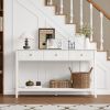 White Console Table with 3 Drawers