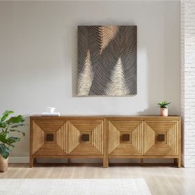 Wood Accent Cabinet with Adjustable Shelves & Storage Doors