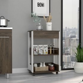 Verona Kitchen Cart with Storage Shelves