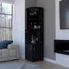 Corner Bar Cabinet Atanasio with 8 Wine Cubbies