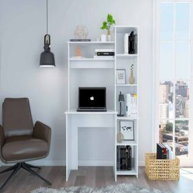 Logan Computer Desk with Hutch and Bookshelf Storage
