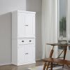 72" Farmhouse Kitchen Pantry Cabinet with Drawer & Adjustable Shelves