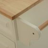 54-Inch Rolling Kitchen Island Cart with Storage & Rubber Wood Top