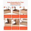 Outdoor 2-Person PE Rattan Storage Bench