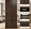 72-Inch Rustic Brown Kitchen Pantry Cabinet with Adjustable Shelves