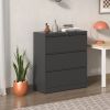 Eco-Friendly 3 Drawer Steel Lateral File Cabinet with Lock, 330 lb Capacity