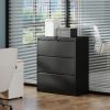Eco-Friendly 3 Drawer Steel Lateral File Cabinet with Lock, 330 lb Capacity