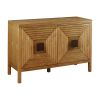 Wood Accent Cabinet with Adjustable Shelves & Storage Doors