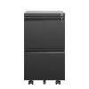 2-Drawer Mobile File Cabinet with Lock & Rolling Casters