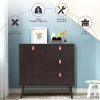 Mid-Century Storage Cabinet with 3 Drawers & Adjustable Shelf