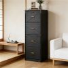 4 Drawer Locking Vertical File Cabinet for Home & Office Storage