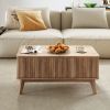 Mid-Century Lift Top Coffee Table with Hidden Storage Compartments