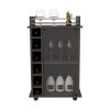 Baltimore Bar Cart with Six Wine Cubbies