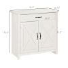 Farmhouse Buffet Cabinet with Barn Doors & Adjustable Shelf