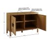 Wood Accent Cabinet with Adjustable Shelves & Storage Doors