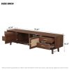 70 inch Rattan TV Stand with Storage Drawers