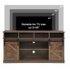 Farmhouse TV Stand with Sliding Barn Doors & 4 Drawers