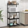 4-Tier Microwave Stand Kitchen Baker's Rack with Storage Shelves