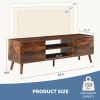 TV Stand for 55-60 Inch TVs with Adjustable Shelves & Storage Cabinet