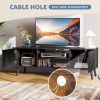 TV Stand for 55-60 Inch TVs with Adjustable Shelves & Storage Cabinet