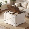 Farmhouse Lift Top Coffee Table with Hidden Storage Compartment