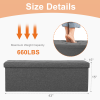 Storage Ottoman with Foam Padded Seat