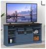 Farmhouse TV Stand with Sliding Barn Doors & Storage for TVs Up to 75 Inch
