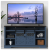 Farmhouse TV Stand with Sliding Barn Doors & Storage for TVs Up to 75 Inch