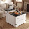 Farmhouse Lift Top Coffee Table with Hidden Storage Compartment
