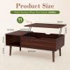 Lift Top Coffee Table with Hidden Storage & Open Shelves