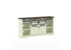 Farmhouse TV Stand with Sliding Barn Doors & Storage for TVs Up to 75 Inch