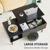 Lift Top Coffee Table with Hidden Storage & Open Shelves