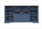Farmhouse TV Stand with Sliding Barn Doors & Storage for TVs Up to 75 Inch