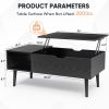 Lift Top Coffee Table with Hidden Storage & Open Shelves